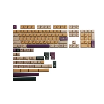 143 клавиши с цветочным узором из PBT для КЛАВИШ с красителем вишневого цвета для механических колпачков для клавиш