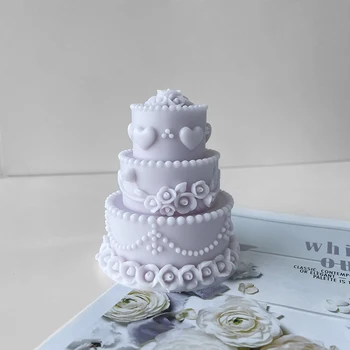 3D форма для торта на день рождения, свадебный торт, десерт, 3 слоя, форма для свечи для торта, инструмент для выпечки многослойного торта своими руками