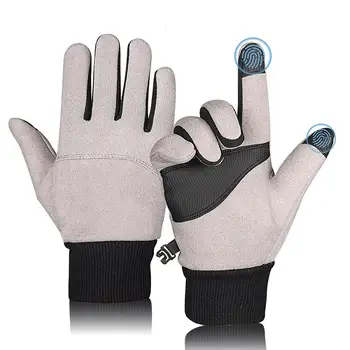 Зимние перчатки Ветрозащитные утолщенные теплые перчатки с сенсорным экраном для вождения на открытом воздухе, бега, езды на велосипеде, отправки текстовых сообщений